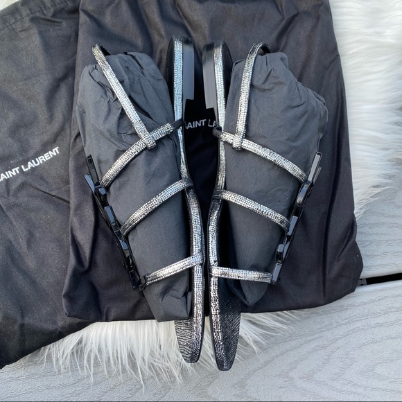 Yves Saint Laurent Logo Sandals - Picture 3 of 8